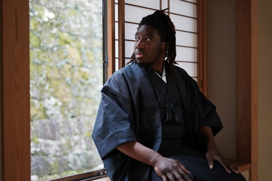 A man wearing a kimono