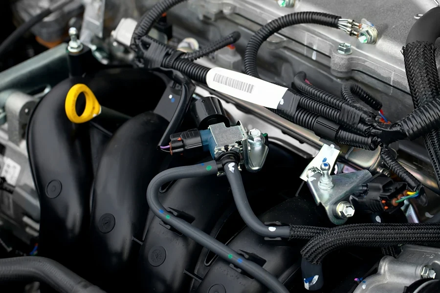 A purge valve installed in a fairly used car