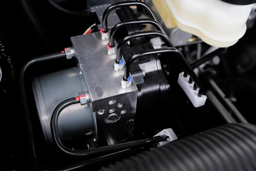 An ABS module in a car