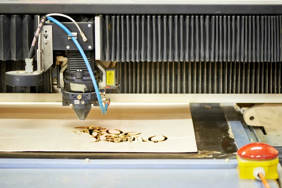 An engraving machine working on a surface