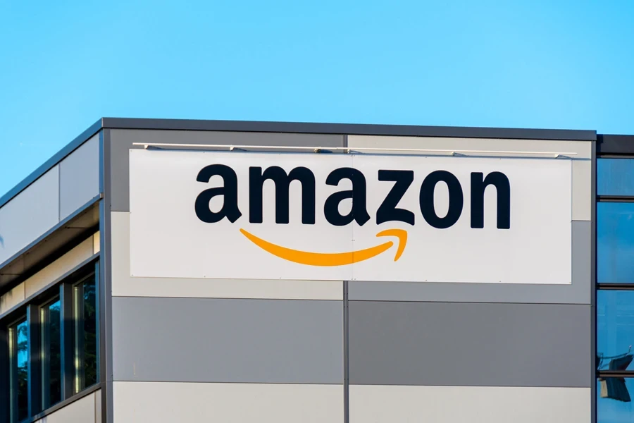 An exterior view of an Amazon logistics delivery agency