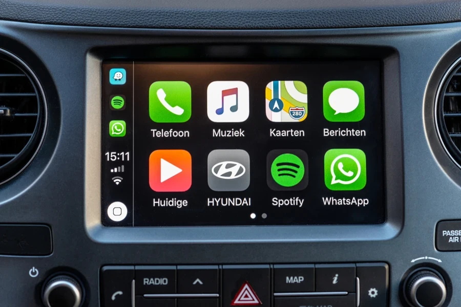 Apple CarPlay apps on a car’s screen