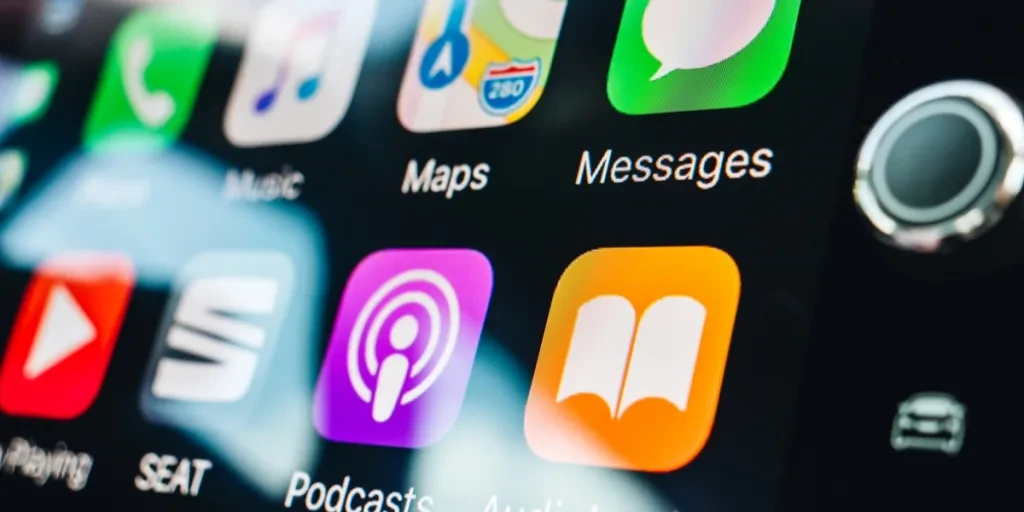 Apple CarPlay interface on a car’s screen