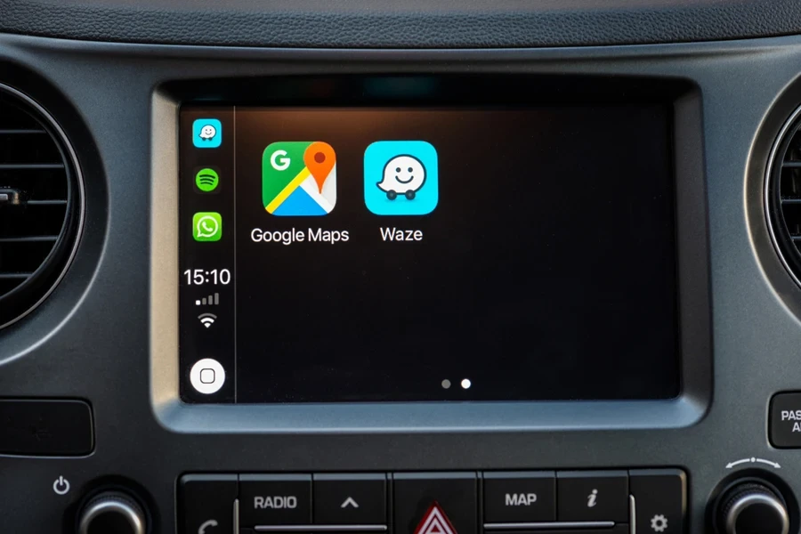 Apple CarPlay on a car’s dashboard