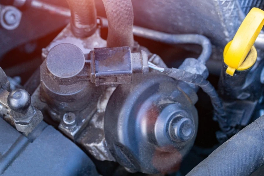 Canister purge valve inside car's engine