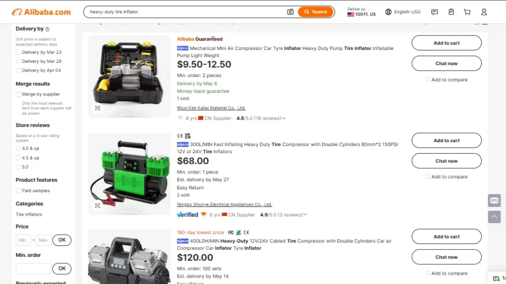 Heavy-duty tire inflators on Alibaba.com