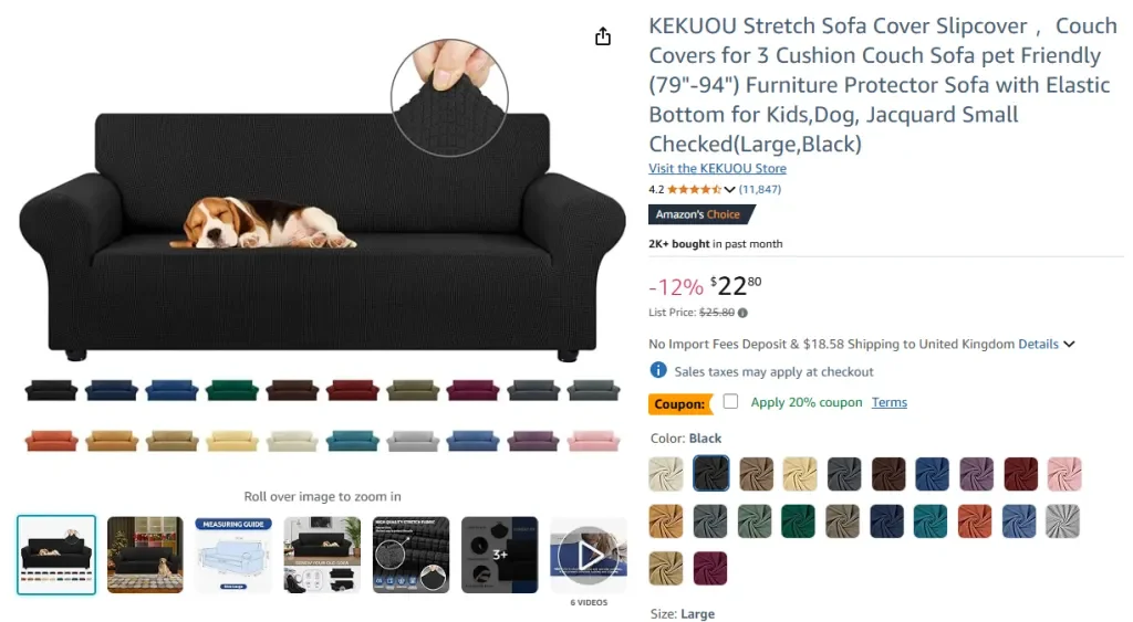 Funda de sofá elástica KEKUOU