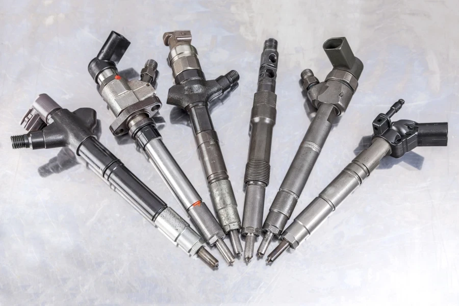 Multiple fuel injectors on a steel surface