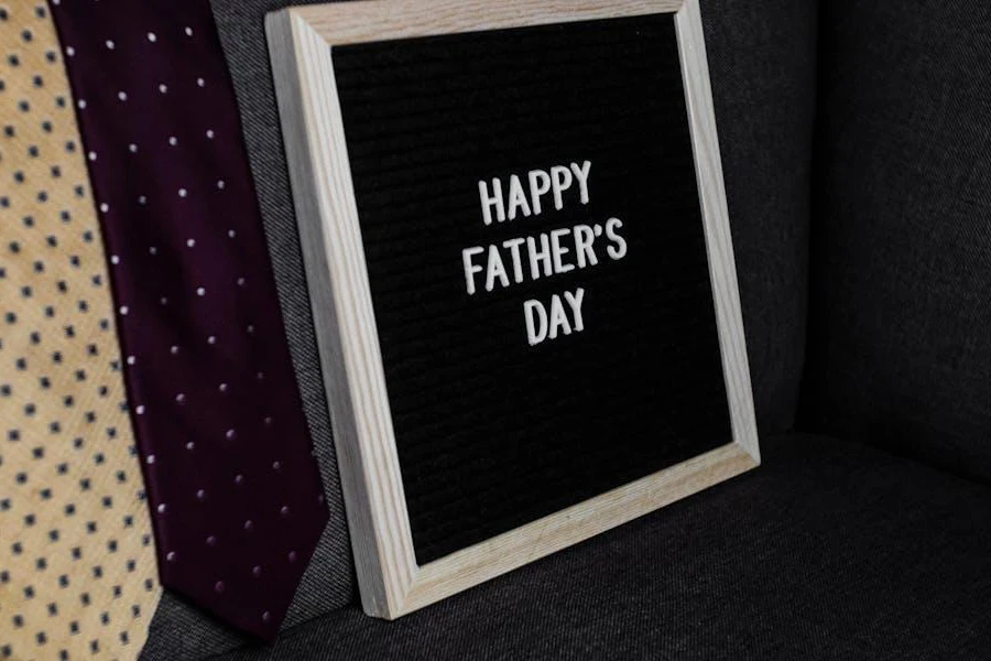Two ties and Happy Father’s Day written on a frame