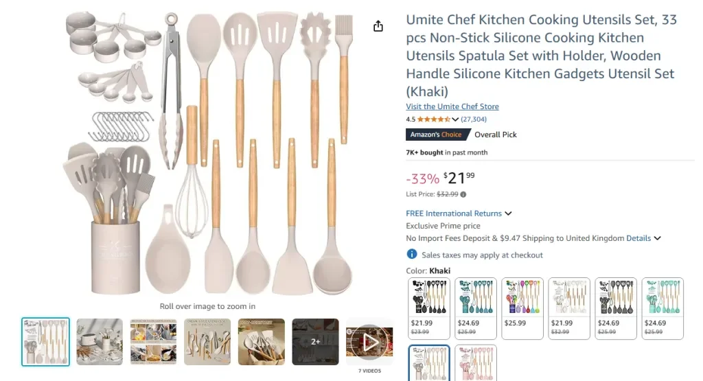 Juego de utensilios de cocina Umite Chef Kitchen (33 piezas)