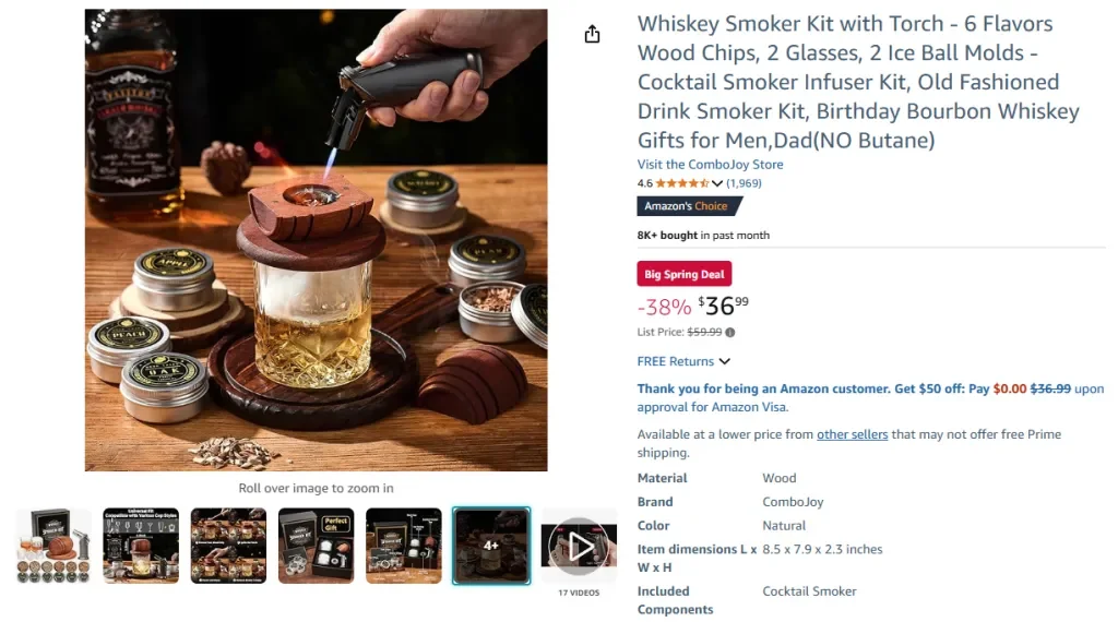 Kit para ahumar whisky con soplete – ComboJoy