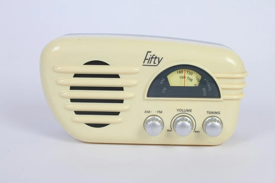 A Classic Radio on White Surface
