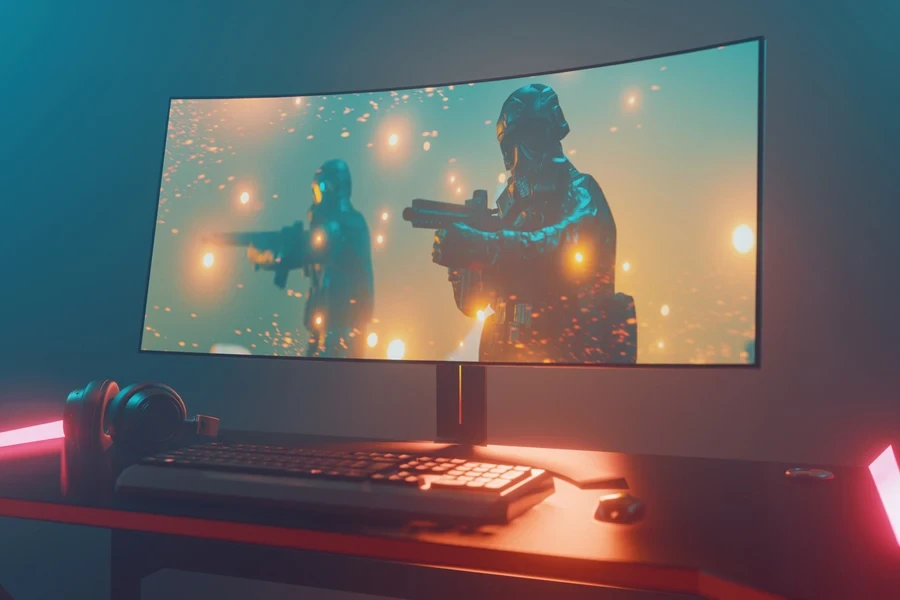 A full HD Curved gaming monitor