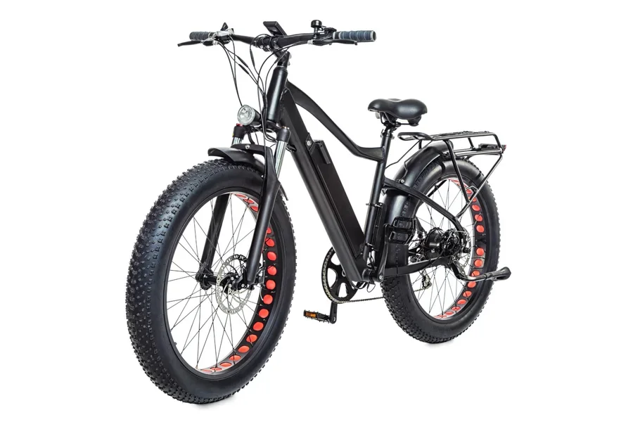 Ein Elektrofahrrad auf weißem Hintergrund