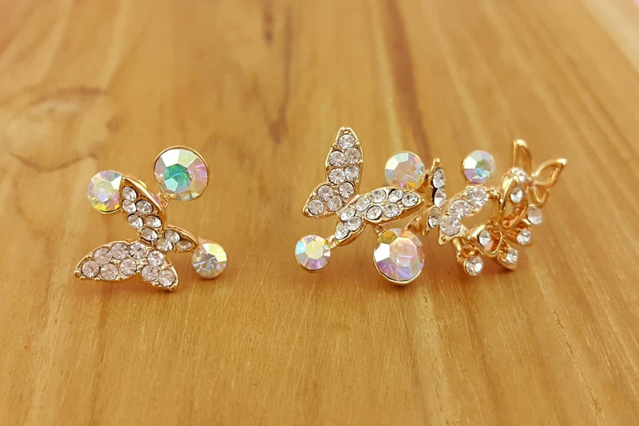 Beautiful pair of butterfly ear cuffs
