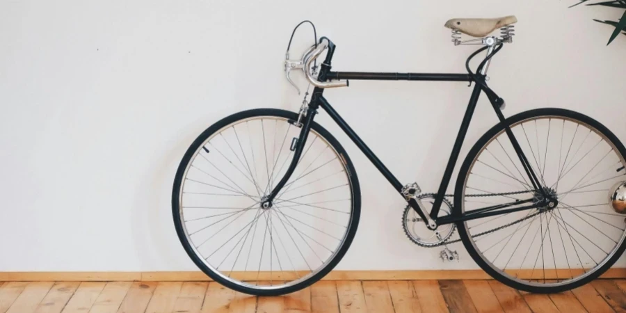 Black Fixed-gear Bike Beside Wall