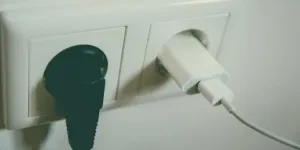 Black and White Electric Plug