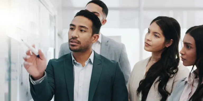 Business people doing team brainstorming