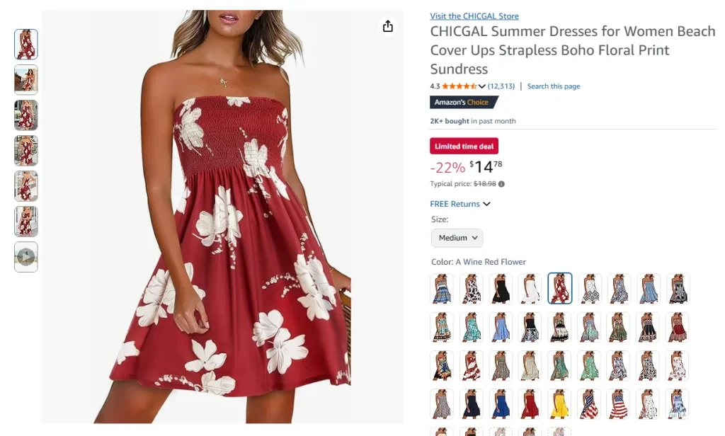CHICGAL Summer Dresses for Women Beach Cover Ups