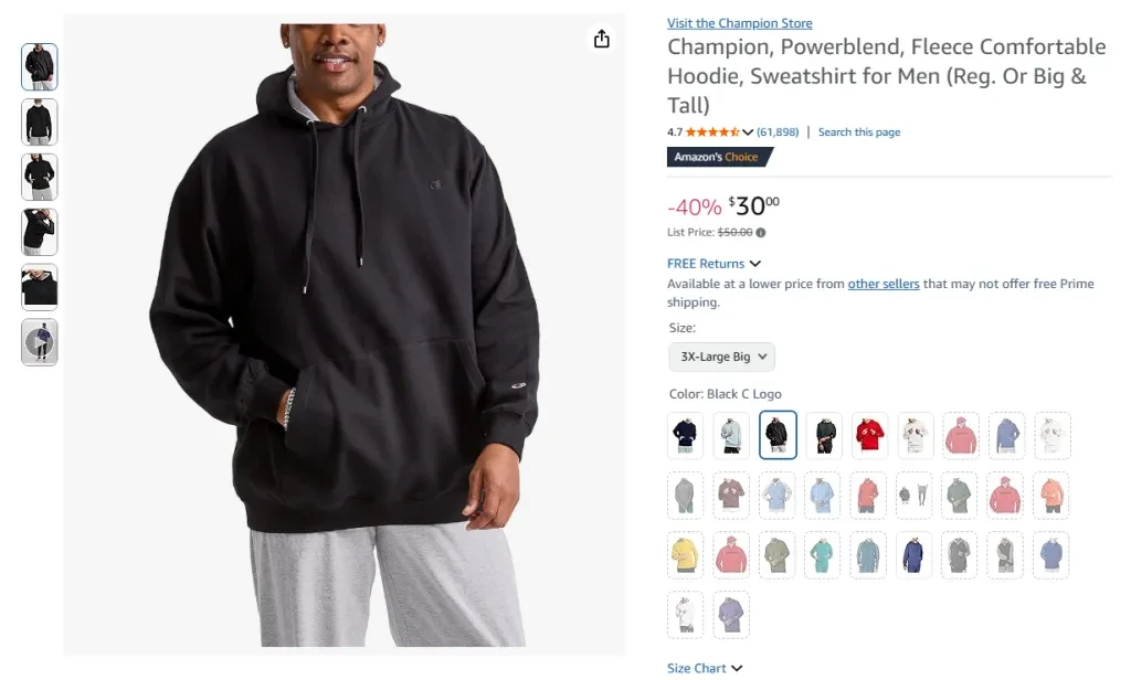 Champion Powerblend Fleece Comfortable Hoodie