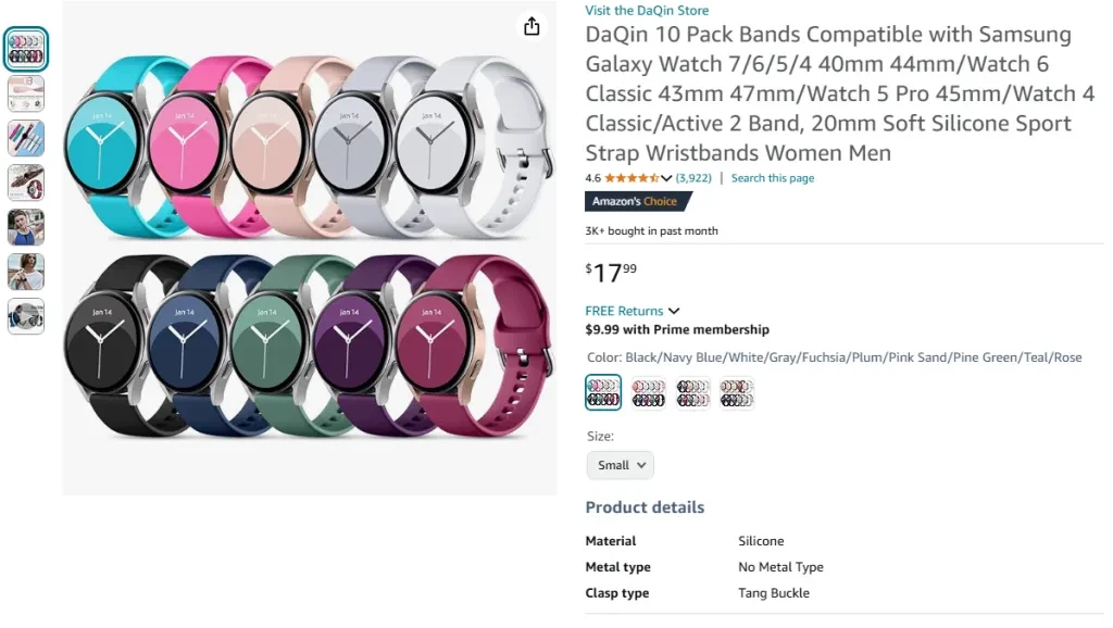 DaQin 10 Pack Bands Compatible with Samsung Galaxy
