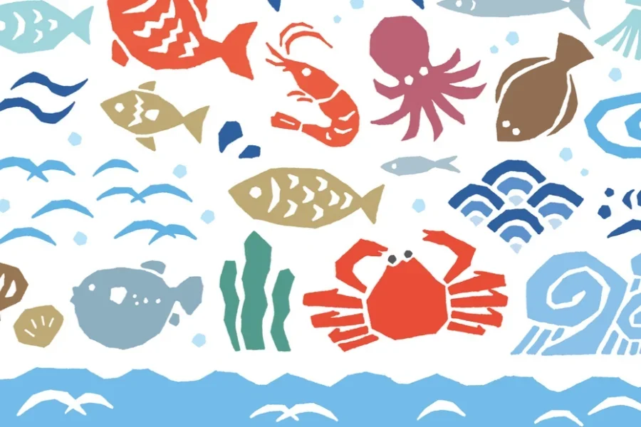 Fish and waves