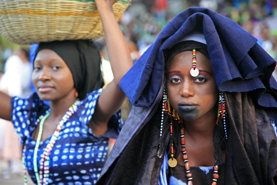 Fulani women wearing their braids