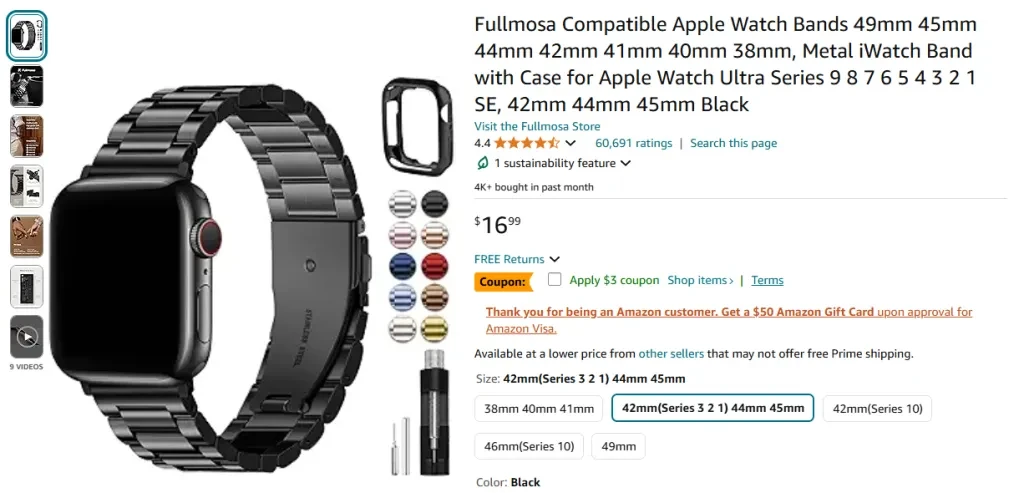 Fullmosa Compatible Apple Watch Bands