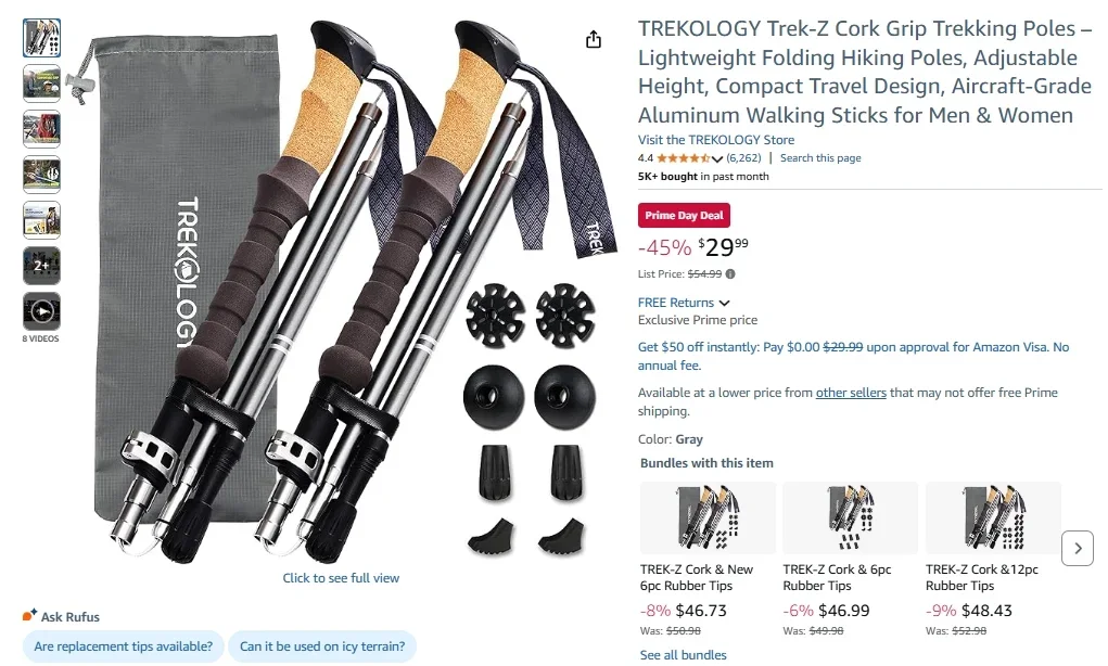 Hiker Hunger Aluminum Trekking Poles