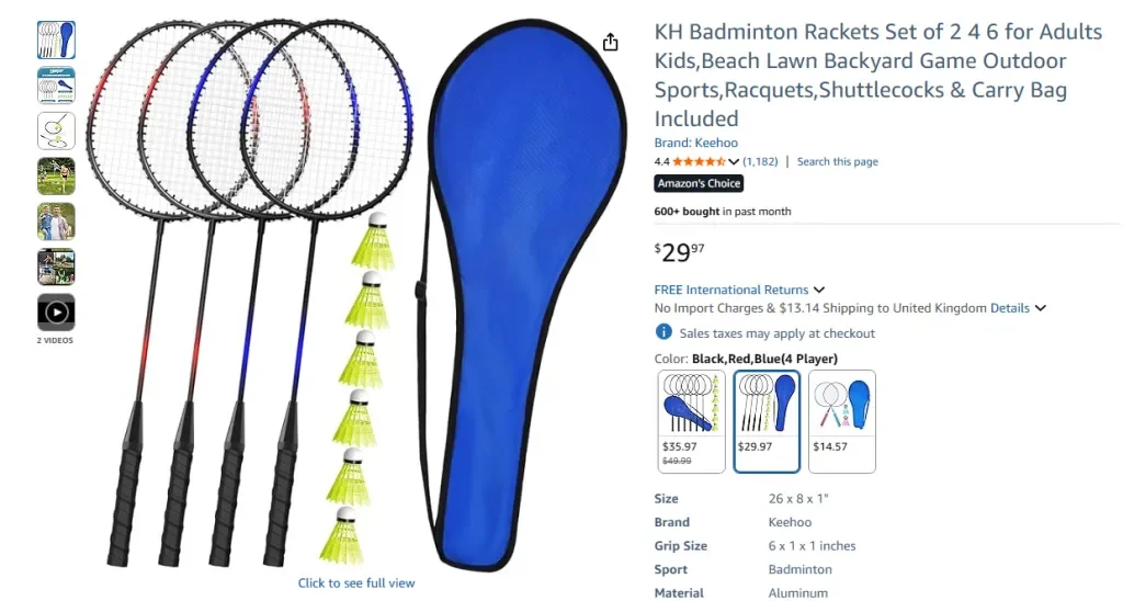 KH Badminton Rackets Set