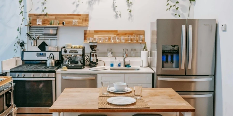 Kitchen Room With White Wall