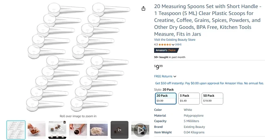 Juego de cucharas medidoras