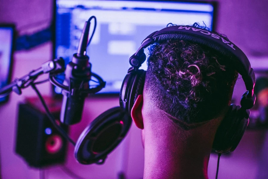 Photo of Person Wearing Headphones