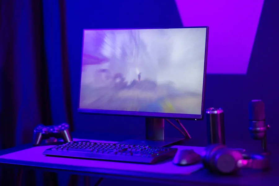 Picture of a computer monitor with a game on