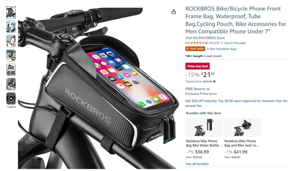 ROCKBROS BikeFahrrad Telefon Front Rahmentasche