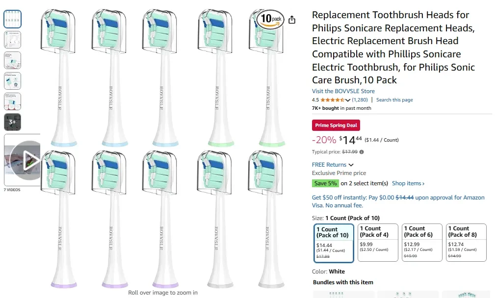 Ersatz-Zahnbürstenköpfe für Philips Sonicare (Generika)