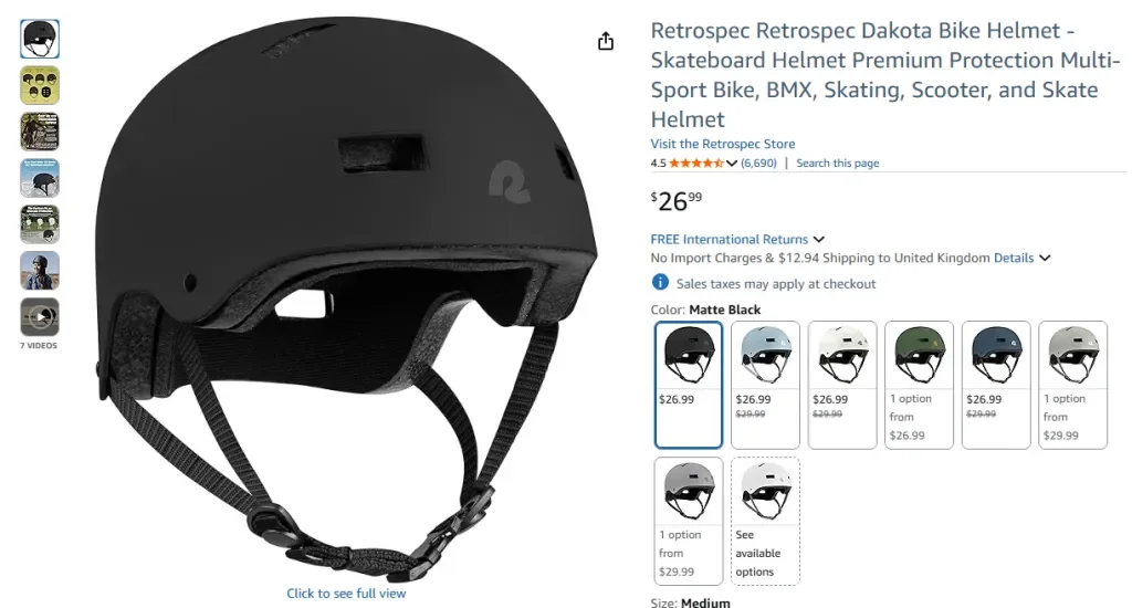 Retrospec Dakota Fahrradhelm – Skateboardhelm Premium-Schutz