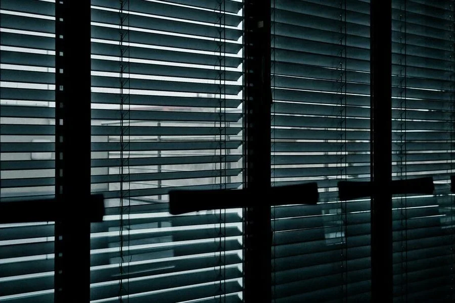Slightly open blinds during daytime