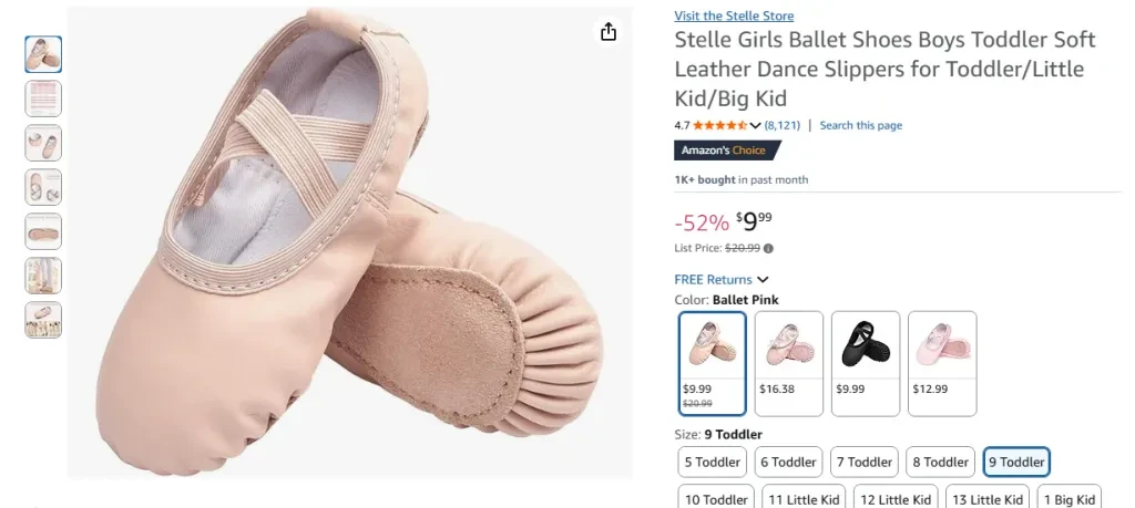 Stelle Girls Ballet Shoes Boys Toddler Soft Leather