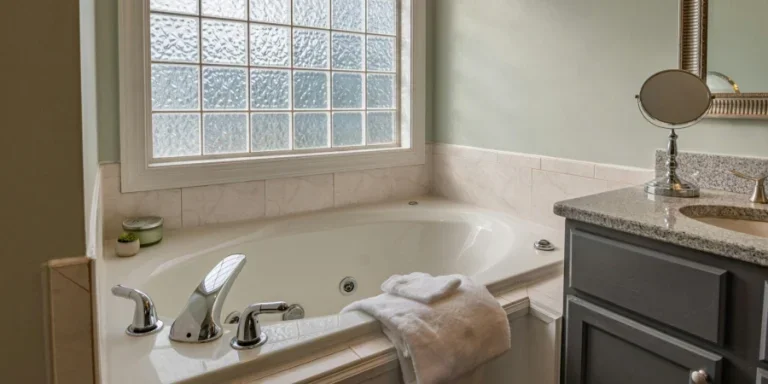 Белая керамическая ванна рядом с белой керамической ванной