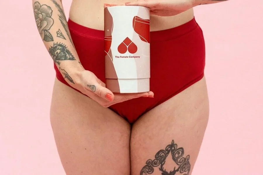 Woman in a mid-rise brief