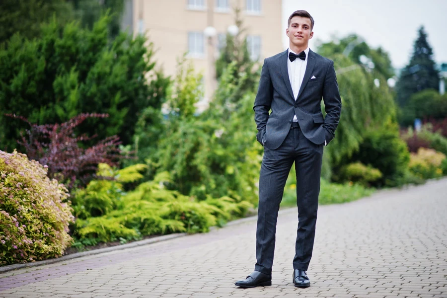 Young man dressed for prom