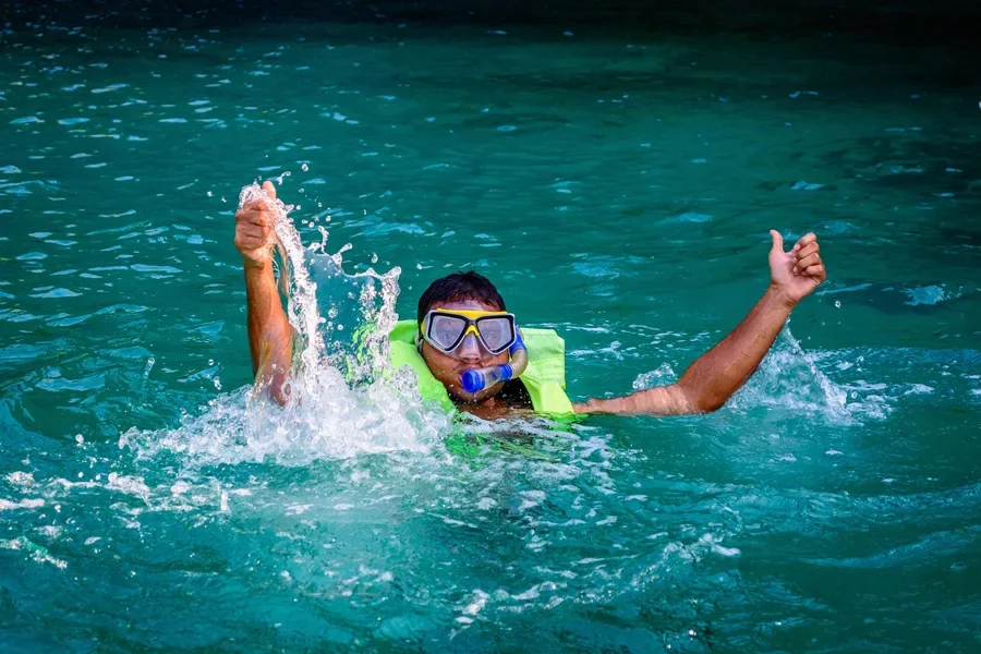 playa, buceo, máscara, arena, buceo, mar, snorkel, snorkeling,