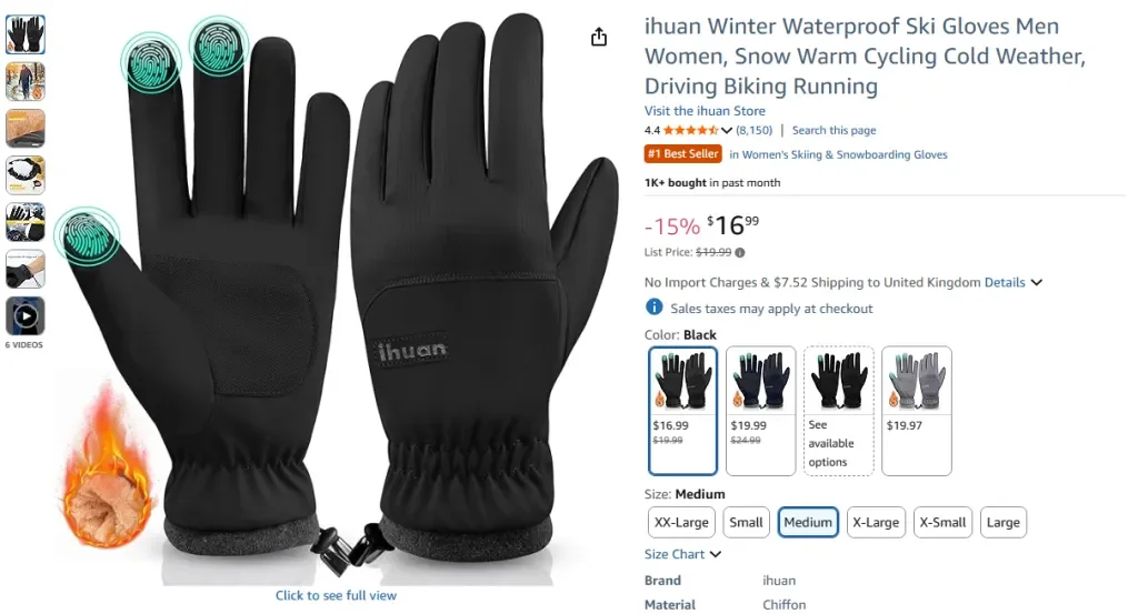 Зимние водонепроницаемые горнолыжные перчатки ihuan для мужчин и женщин