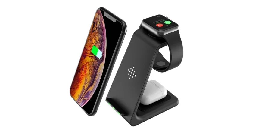wireless charger, smartphone, smartwatch