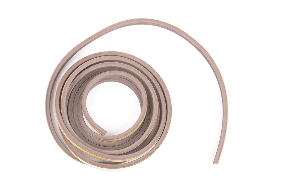 A high heat silicone gasket on white background