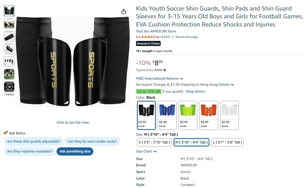 Espinilleras de fútbol juvenil para niños AIMISICAR con mangas