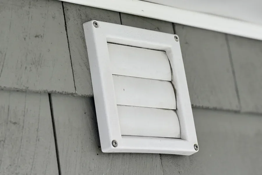 Air exchange vents of an exhaust fan