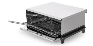 Un horno asador abierto