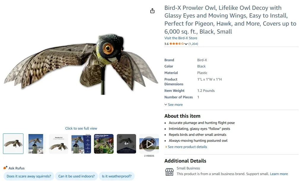 Bird-X Prowler Eulenattrappe